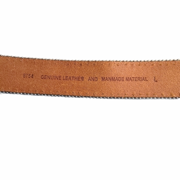 Calf Hair Belt‎ Rhinestone Cross Buckle Belt Large - Picture 4 of 4